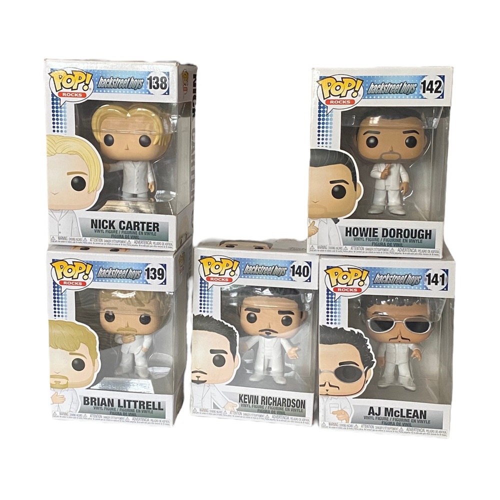 Backstreet Boys Millennium Funko Pop Set: Nick, Howie, AJ, Kevin, and Brian